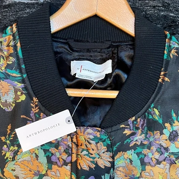 Anthropologie Black Floral Jacket - Picture 6 of 11